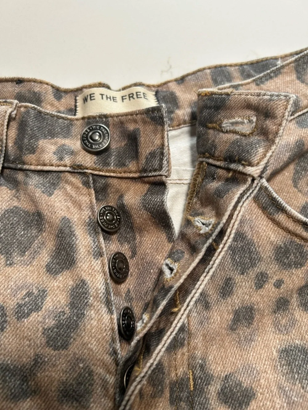 Free People We The Free Good Luck AnimalPrinted Barrel Jeans - Picture 5 of 11